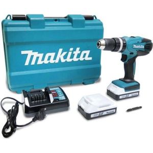 PERCEUSE MAKITA Coffret Perceuse visseuse à percussion 18 V Li-Ion 1,5 Ah Ø 13 mm  HP457DWE