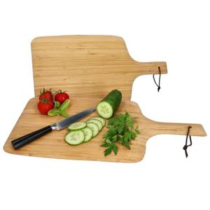 Planche à Pain en Bambou avec Couteau & Pince à toast - Planches à découper  et couteaux de cuisine - Décomania
