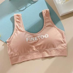 Débardeur Débardeur,FINETOO-Soutien-gorge sans couture pour filles,bretelles larges,sexy,sans anneau en acier,respirant- Pink-For 40-55kg