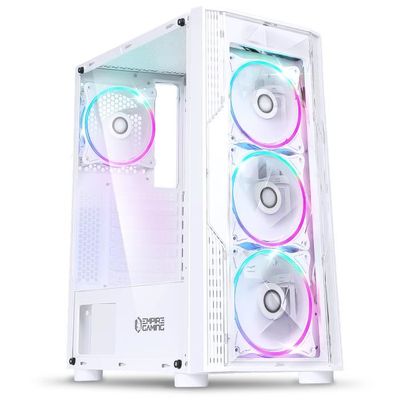MRED - Boîtier PC Gamer ATX - Blanc RGB Elite - Cdiscount Informatique