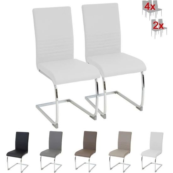 Albatros chaise cantilever BURANO Lot de 2 chaises, blanc, testé par SGS