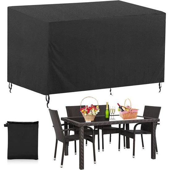 Housse De Protection Pour Table De Jardin - 300x175x70cm - Imperméable Et Résistante Au Froid - Tissu Oxford 420D - Protection Complète Contre La Pluie Et Le Vent