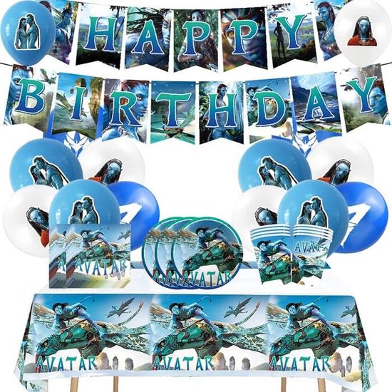 Set Déco Anniversaire – Bannière, 13 Décos Gâteau, 16 Ballons – Latex Et Papier, Pour Fête Thématique