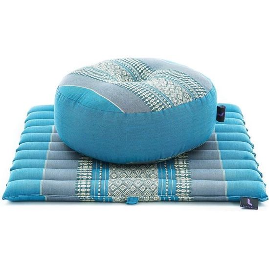 Kit Méditation Bodhi ECO - Coussin Rondo + Tapis Zabuton - Épeautre Bio Coton Bio