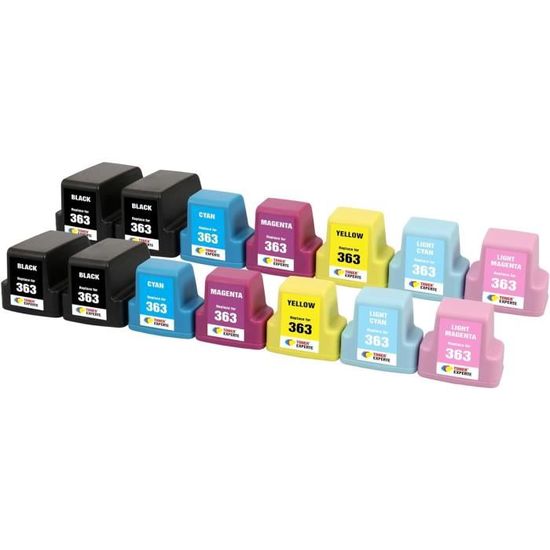 Lot De 6 Cartouches Compatibles HP363 Pour HP Photosmart C6100 - Multicolore - Non OEM
