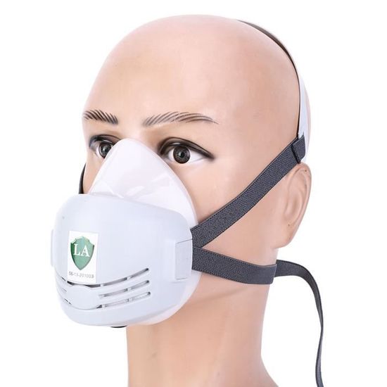 Masque à Gaz Pour Soudage Et Peinture - Plastique Souple, Filtre Coton, Bande élastique, Protection Meulage