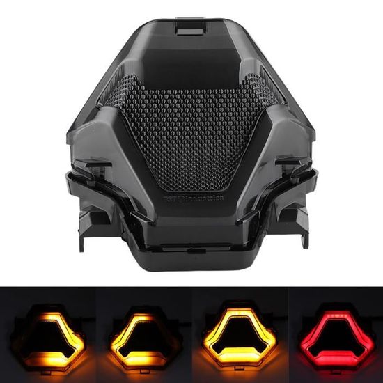 Feu Arrière LED Harley - Sacoche Clignotant Fluide Frein Danger Pour Modèles FLHT FLHX FLHR 2014+ Boîtier Noir Lentille Noire