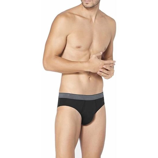 Sloggi Homme Éternel Frais Midi 2p Boxer Slip , Noir (Noir 0004), XL
