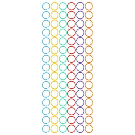Anneau Classeur 100 Anneaux De Reliure Plastique - 28 Mm - Multicolores Anneau Classeur 100 Anneaux De Reliure Plastique - 28 Mm - Multicolores