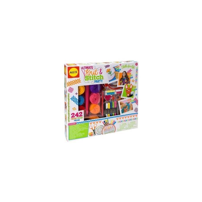 Grand Kit creatif DIY Tricot et Couture 242 pieces - Loisirs creatifs mode - Enfant 7 ans+