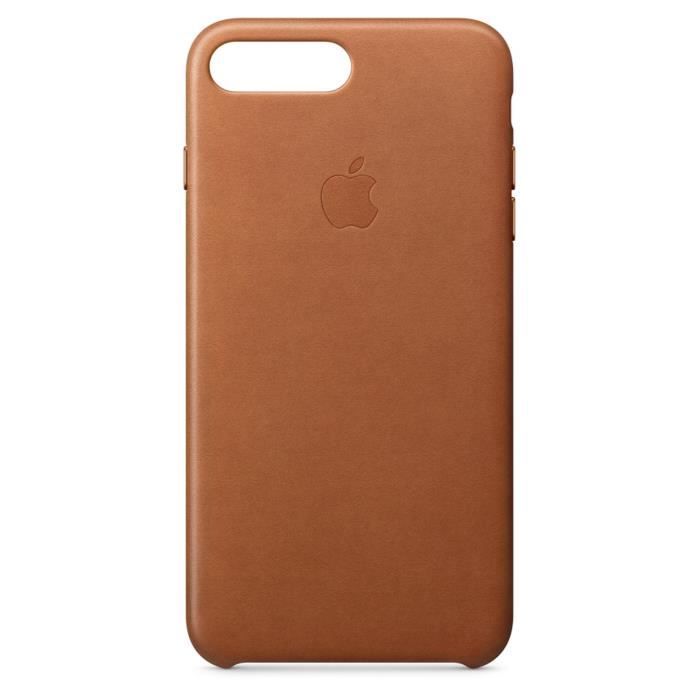 Coque iPhone Apple COQUE DE PROTECTION EN CUIR MARRON POUR IPHONE 8 PLUS/7 PLUS