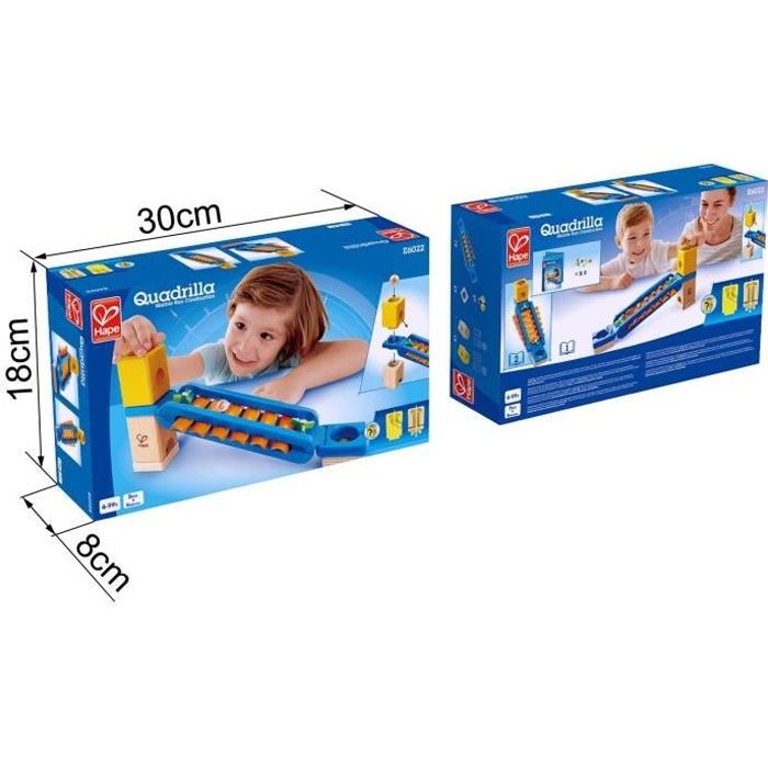 Hape-HAPE-E6022-Jeux de Construction et Circuit de Billes Sonic Playground Jouets en Bois, E6022, Multicolore