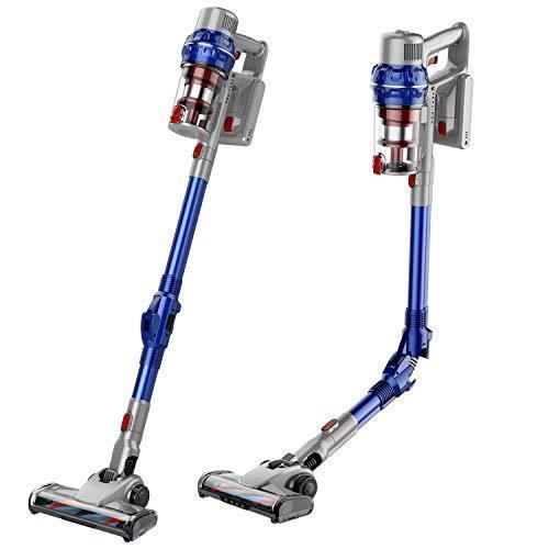HONITURE H9 Aspirateur Balai sans fil,Aspirateur sans fil Pliable,380W/26KPa Aspirateur Cyclonique Puissant Léger,2 Vitesses Moteur