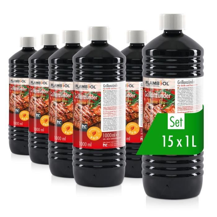 Allume-feux liquide pour barbecue 15 x 1 L