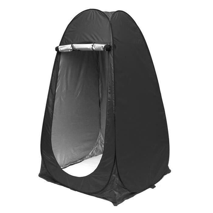 Tente de Douche Toilette Cabinet UV Protection Étanche Noir