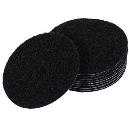 Feuillard,5 paires sans couture Double face fixe tapis Velcro rond Rectangle chaise tapis canapé Table - Type Black Round