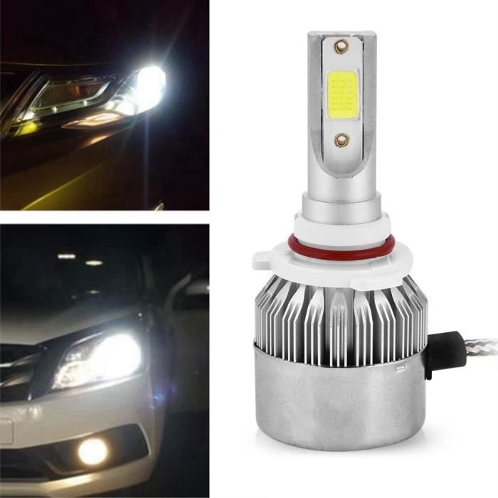 ARAMOX phare de voiture 1 paire de phare LED de voiture 36W 6000LM Kit d'ampoules de lampe frontale LED blanc 6000K pour H10 9005