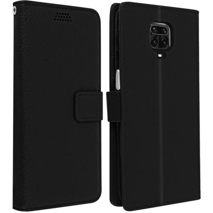 Housse Xiaomi Redmi Note 9S / 9 Pro / 9 Pro Max Porte-carte Support Vidéo noir Noir