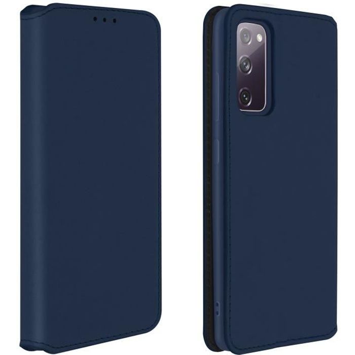 Housse Samsung Galaxy S20 FE Folio Portefeuille Fonction Support Bleu