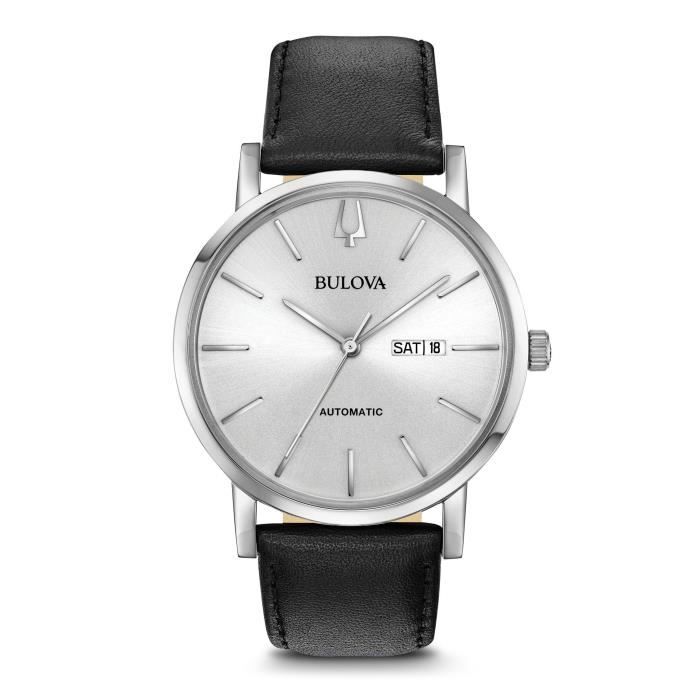 BULOVA-Montre Analogique pour Homme à movement Automatique en Cuir 96C130