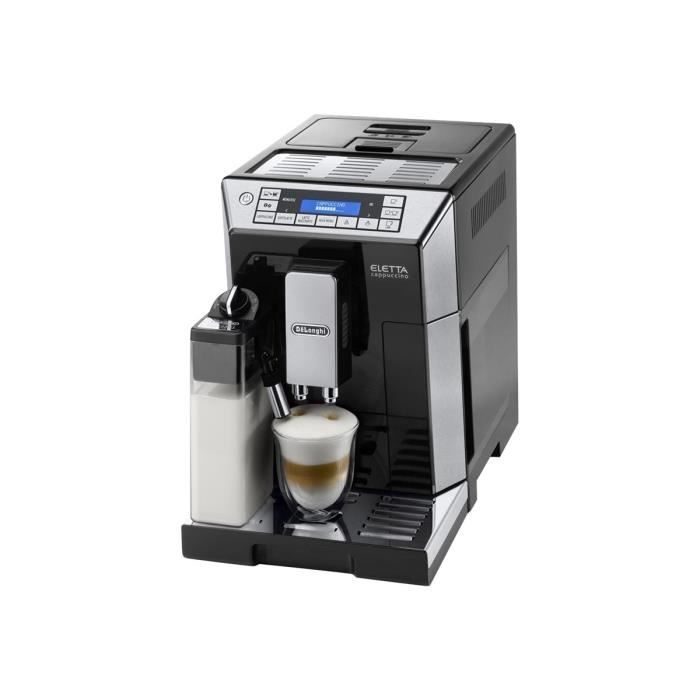 De'Longhi Eletta Cappuccino ECAM 45.766.B Machine à café automatique avec buse vapeur -Cappuccino- 15 bar 14 tasses noir