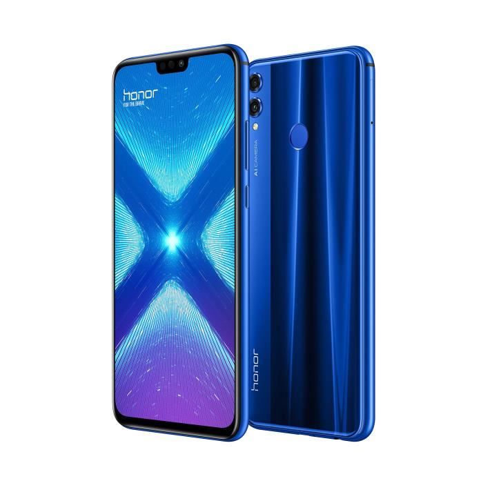 HONOR Huawei 8X 4Go de RAM - 64Go Double Sim Bleu
