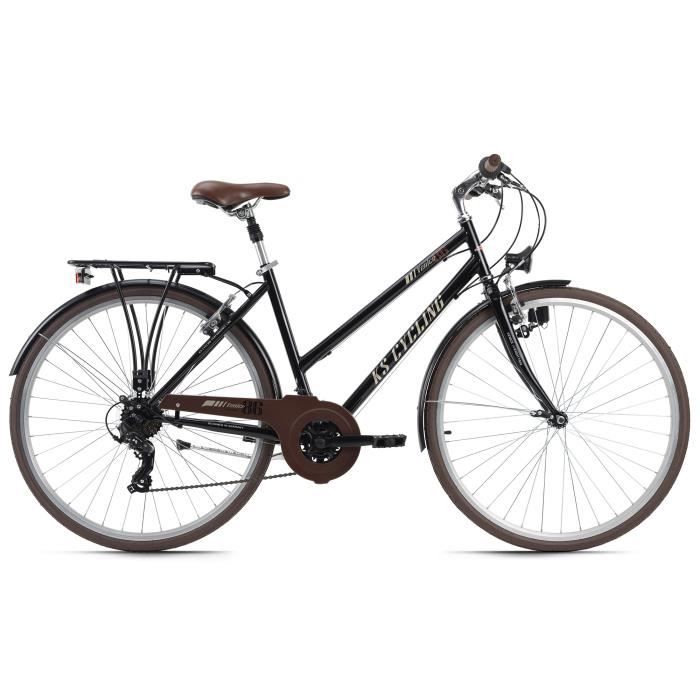 Vélo VTC 28'' - KS CYCLING - Venice - Femme - 21 Vitesses - Noir - Taille de Cadre 48 cm