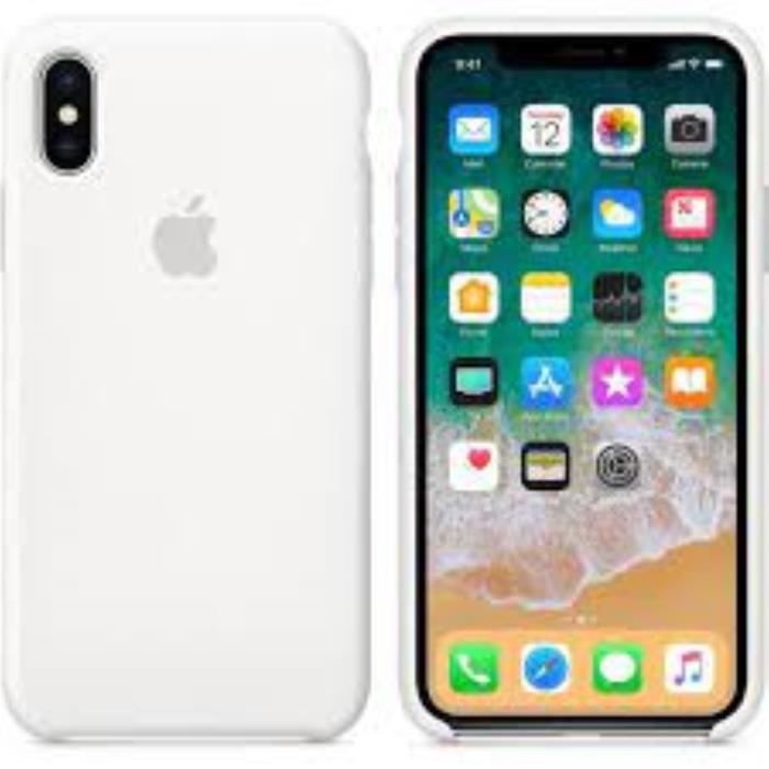 Coque Silicone pour Apple iPhone XS /X/IPHONE 10 Silicone Gel mat - BLANC Mat
