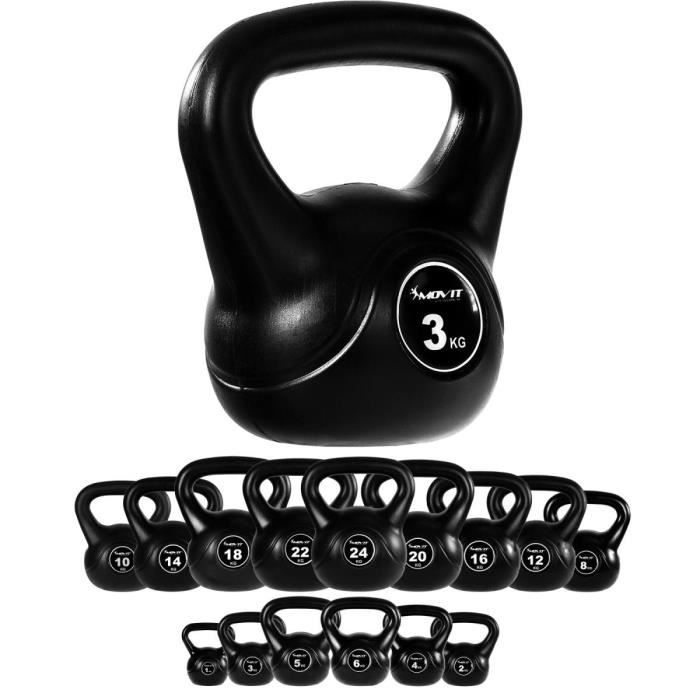 MOVIT Poids Kettlebell 3kg plastique