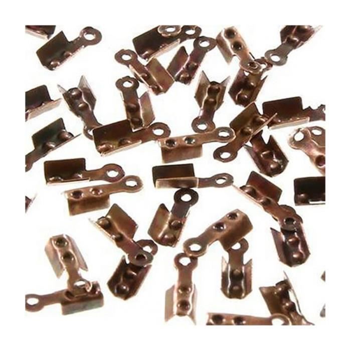Accessoires création embouts de serrage pour fil de 1 mm (100 pièces) Cuivre
