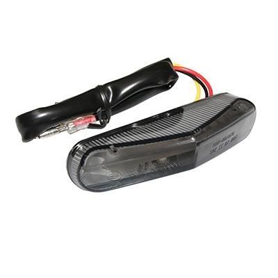 FEU ARRIERE 50 A BOITE-MOTO A LEDS TRIANGLE LUXE FUME AVEC STOP + ECLAIRAGE -HOMOLOGUE CE