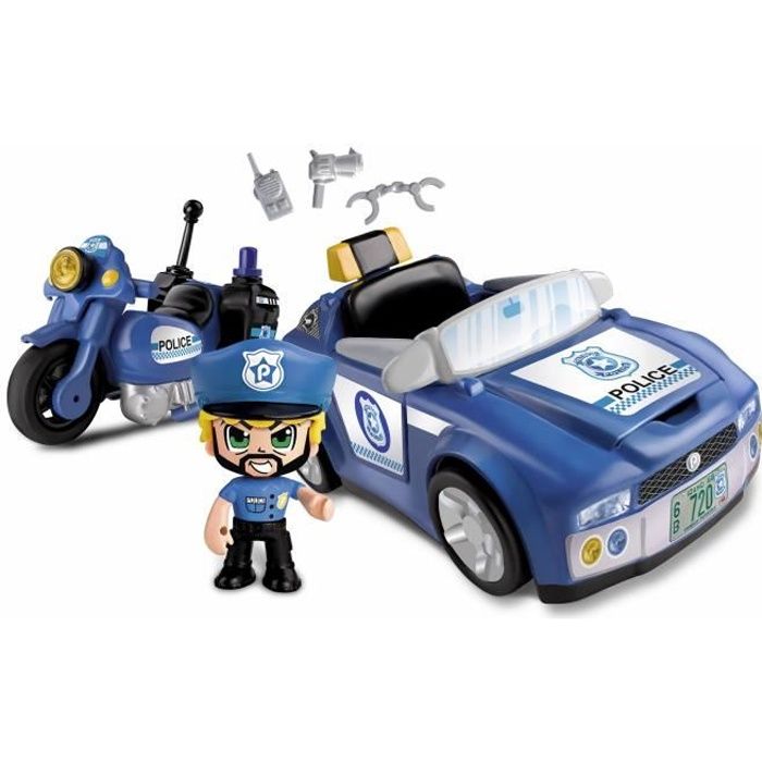 Pinypon Action - La super voiture de police - 1 figurine incluse