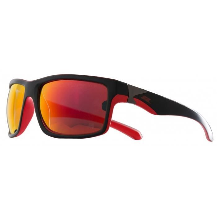 lunettes Dropde soleil unisexes noir mat/rouge