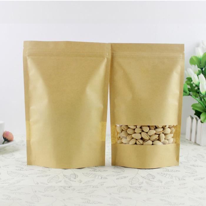 SAC PROTECTION - SACHET PLASTIQUE 100pcs sacs kraft