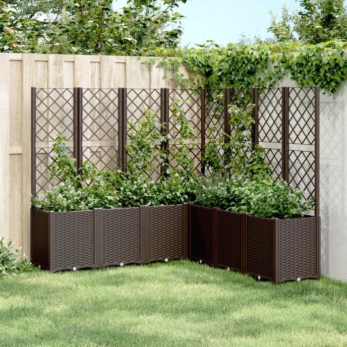 vidaXL Jardinière avec Treillis 367885 - vue 2