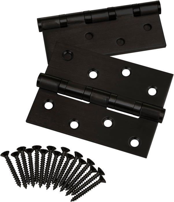 Lot de 4 charnières de porte réglables en acier inoxydable - 70 x 40 mm
