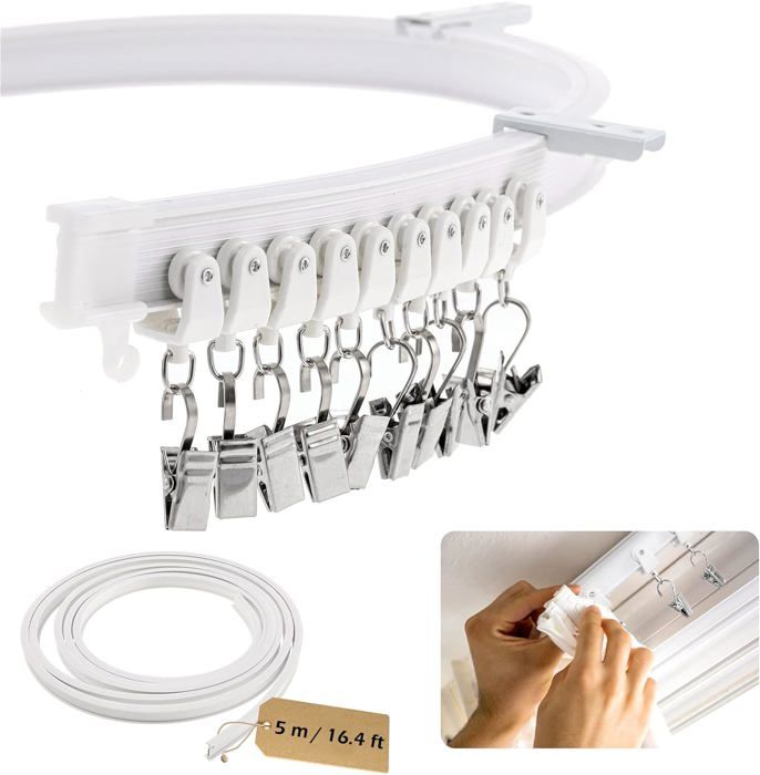 Rail De Rideau Flexible De 5 M Pour Rail De Rideau,rail De Plafond,rail