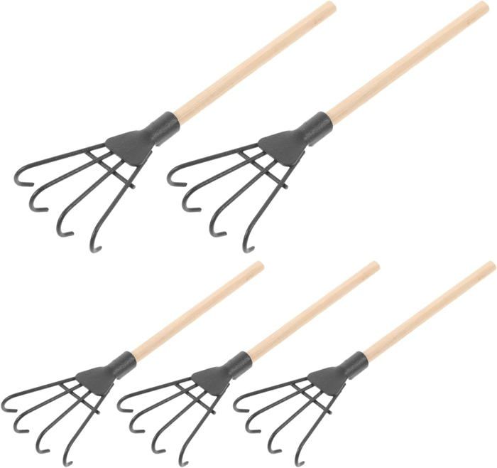 Healifty Lot de 4 mini rateaux pour décoration de jardin eambou et