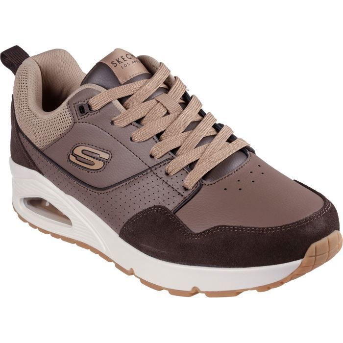 Skechers Skechers Uno - Retro One Baskets En Cuir Marron Pour Hommes