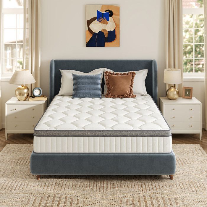 Matelas - SWEDREA - 180x200 cm - Ressorts ensachés 7 zones - Mémoire de forme - Hybride - epaisseur 25 cm - Hypoallergénique