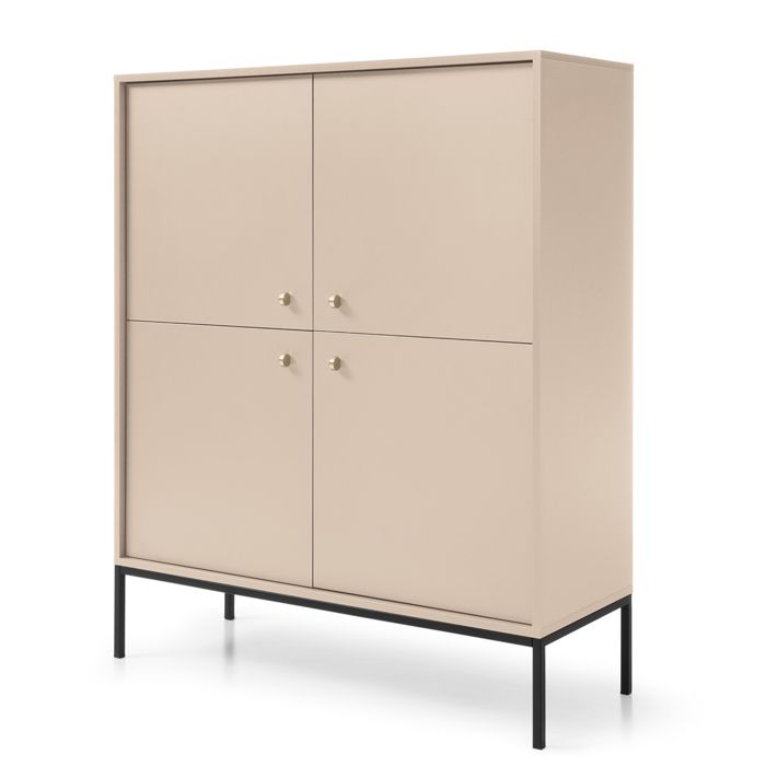 Buffet Komodee MONCTON KOM1 Poignées en métal Beige Beige 39 x 104 x 125 cm Buffet Komodee MONCTON KOM1 Poignées en métal Beige Beige 39 x 104 x 125 cm