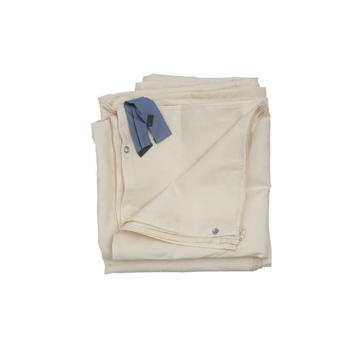 Lot de 4 côtés pour Pergola Cadiz panneau latéral de remplacement 4x4m polyester - crème