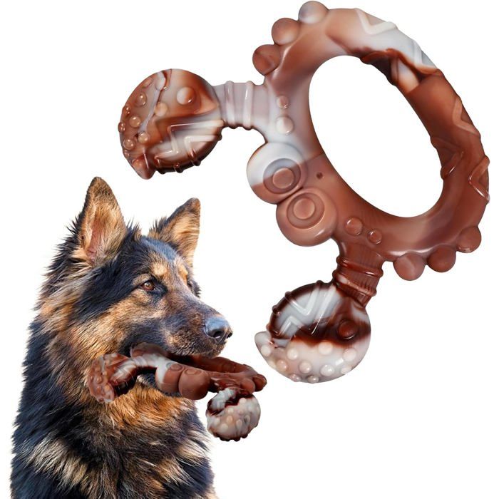 Meilleurs prix pour Jouets indestructibles pour Chiens à mâcher Jouets durables en Nylon saveur de bœuf Robustes pour Chiens de Taille Moyenne et