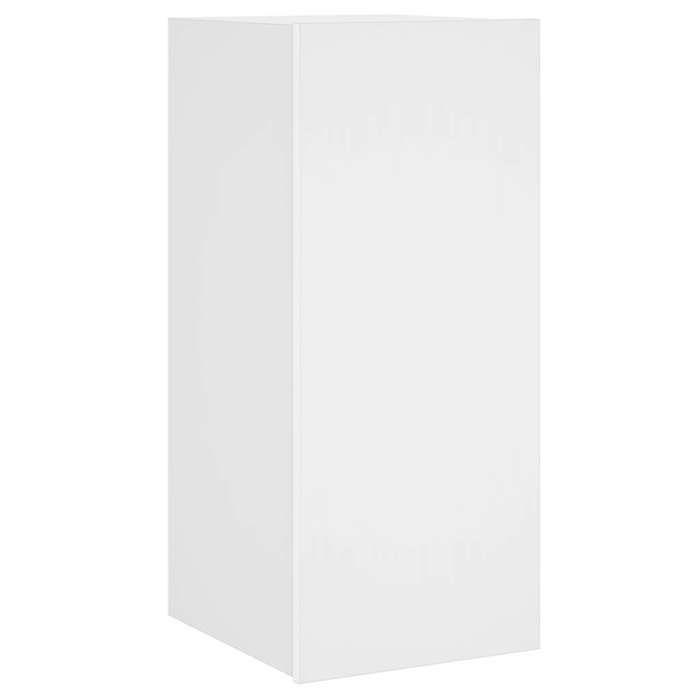 CHIC Meuble TV mural - ZENCORE - Cabinet TV - avec lumières LED blanc 30 5x35x70cm 8498