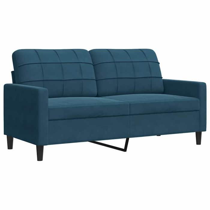 Top 2026@Sofa/Canapé de salon - charge 220 kg - Bleu - SWEETY® Canapé à 2 places Bleu 140cm Velours 383726