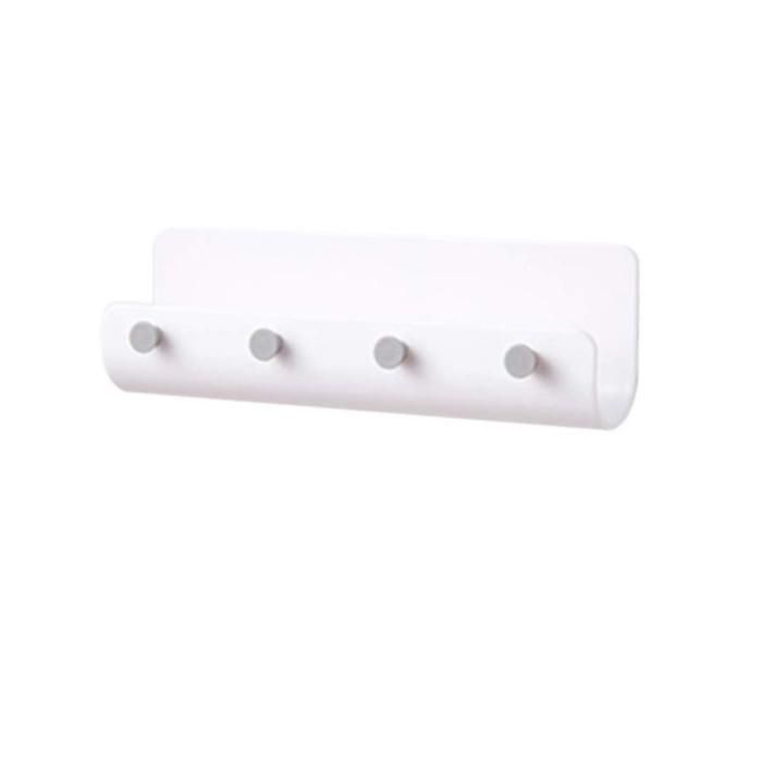 Support de crochet mural support de rangement support de crochet mural collant support mural en forme de u à 4 crochets - WONSEE -
