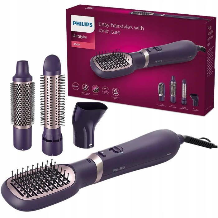 Brosse Soufflante Philips 3000 Series BHA31300 céramique ionique 3 Températures 3 Accessoires - vue 2