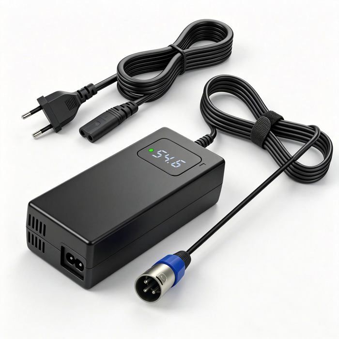 Chargeur 54 6V 2A pour Batterie Lithium 48V de vélo électrique Affichage tension en temps réel ve PIECE DETACHEE TROTTINETTE ELE