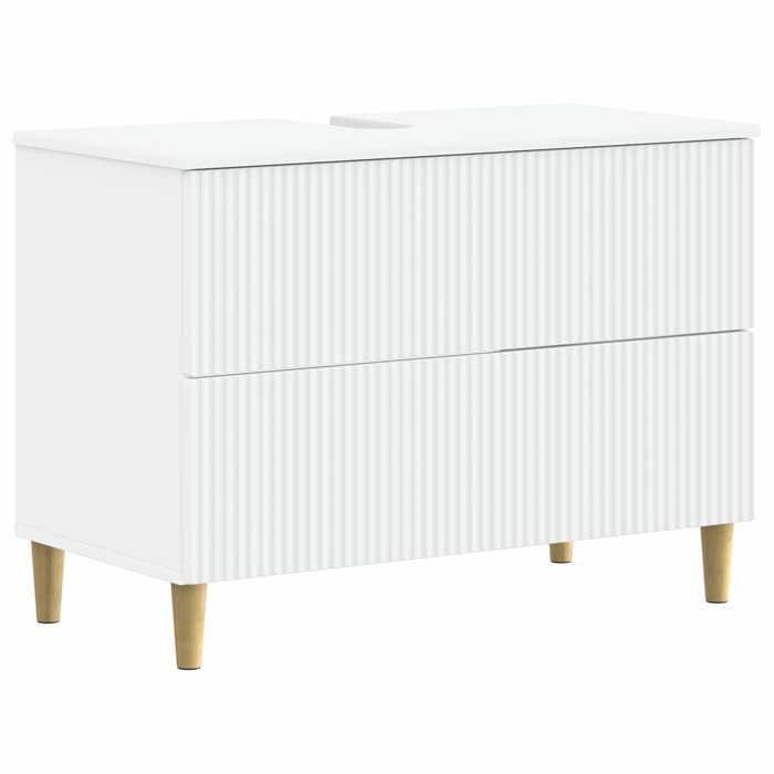 vidaXL Meuble sous Lavabo de Salle de Bain ARNHEM Blanc 896575