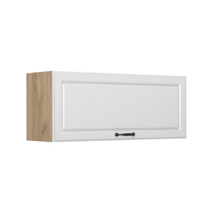 Elément haut de cuisine R-Line 100cm Plat Blanc campagne/Chêne doré Vicco 63141